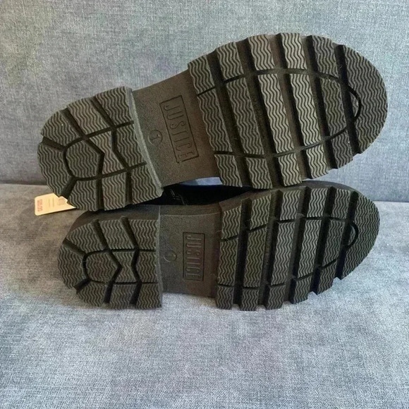 Girls Justice Black Camo Ankle Chelsea Slip On Zip New Winter Boots Size 1 - Picture 8 of 8